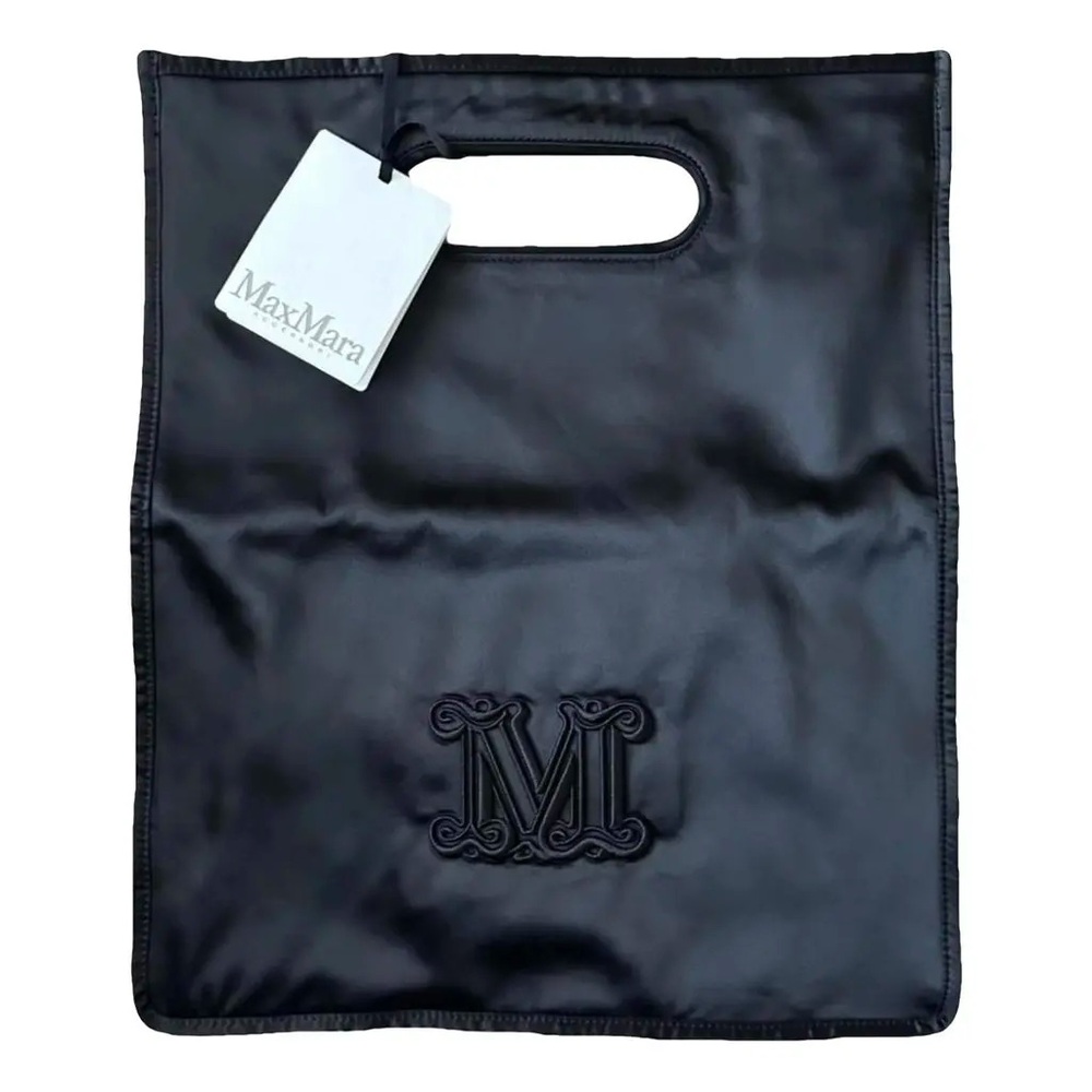 MaxMara Black Satin Tote Bag